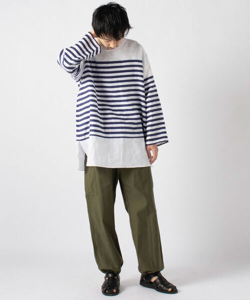 Rie Miller（リエミラー）の「ワイドシルエットカーゴパンツ（カーゴパンツ・レディース・オリーブ/キナリ・2/1）」の9枚目の写真