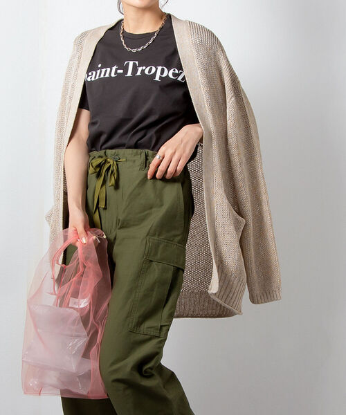 Rie Miller（リエミラー）の「ワイドシルエットカーゴパンツ（カーゴパンツ・レディース・オリーブ/キナリ・2/1）」の10枚目の写真