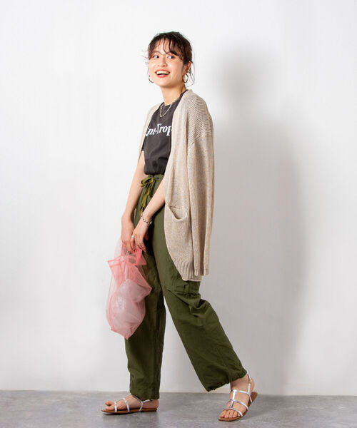 Rie Miller（リエミラー）の「ワイドシルエットカーゴパンツ（カーゴパンツ・レディース・オリーブ/キナリ・2/1）」の12枚目の写真