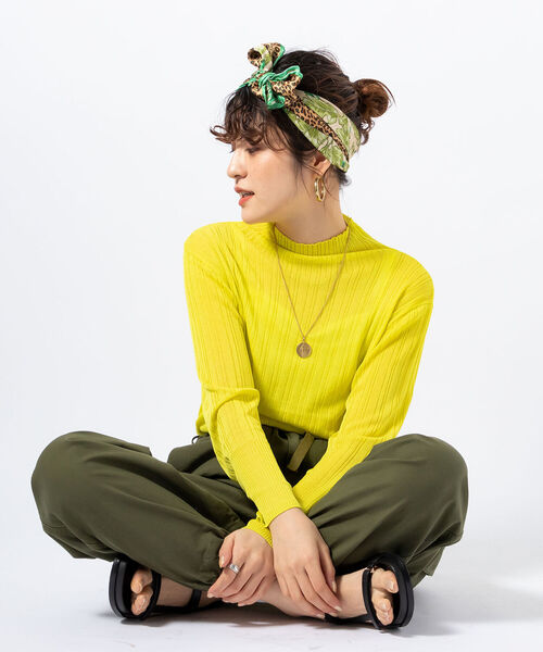 Rie Miller（リエミラー）の「ワイドシルエットカーゴパンツ（カーゴパンツ・レディース・オリーブ/キナリ・2/1）」の15枚目の写真