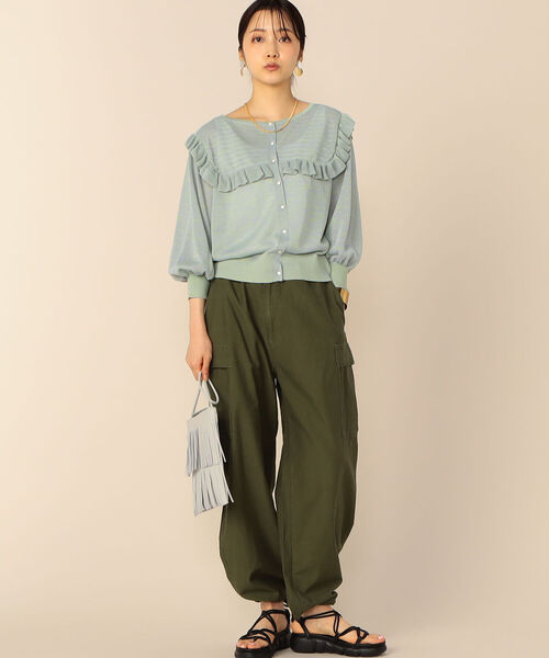 Rie Miller（リエミラー）の「ワイドシルエットカーゴパンツ（カーゴパンツ・レディース・オリーブ/キナリ・2/1）」の22枚目の写真