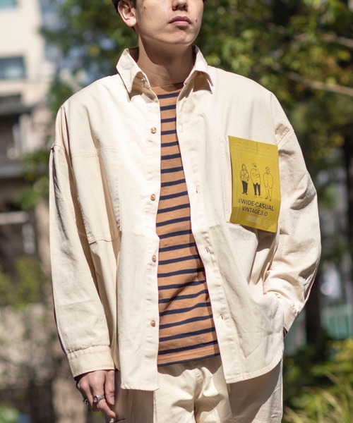 B.C STOCK(ベーセーストック)の「【#WC】L.DUCK ビッグシャツ(シャツ/ブラウス・メンズ・アイボリー/ブラック系その他・MEDIUM/LARGE)」の21枚目の写真