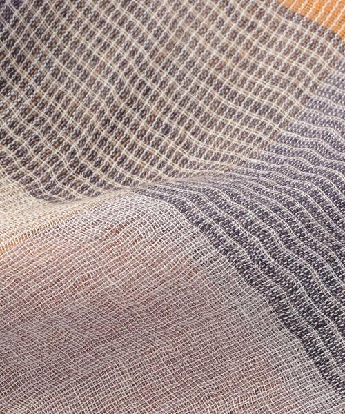 THE STATION STORE（ザ ステーション ストア）の「＜closet story＞マルチボーダー ストール（ストール/ショール・レディース・ネイビー/オリーブ・FREE）」の7枚目の写真