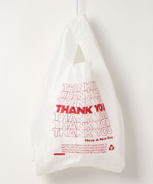 OPEN EDITIONS（オープンエディションズ）の「【OPEN EDITIONS/オープンエディションズ】エコバッグ　トートバッグ（エコバッグ/サブバッグ・レディース・ホワイト×イエロー/ホワイト/ホワイト×レッド/ホワイト×ブルー/ブラック×ゴールド/ブラック・FREE）」の3枚目の写真