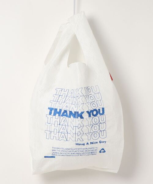 OPEN EDITIONS（オープンエディションズ）の「【OPEN EDITIONS/オープンエディションズ】エコバッグ　トートバッグ（エコバッグ/サブバッグ・レディース・ホワイト×イエロー/ホワイト/ホワイト×レッド/ホワイト×ブルー/ブラック×ゴールド/ブラック・FREE）」の4枚目の写真