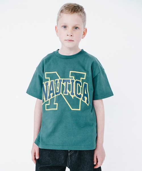 NAUTICA(ノーティカ)の「【NAUTICA/ノーティカ】カレッジロゴ「N」Tシャツ(Tシャツ/カットソー・キッズ・オフホワイト/グリーン/杢グレー・100cm/110cm/120cm/130cm/140cm/150cm)」の11枚目の写真