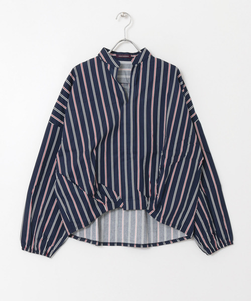 超美品 アーバンリサーチ ブルー 半袖スキッパーシャツ 綿100