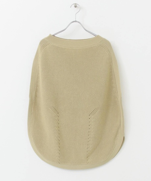 KBF+（ケービーエフプラス）の「KBF+　チュニックニットベスト（ベスト・レディース・ライトブルー/アイボリー/ライトカーキ・ONE）」の17枚目の写真