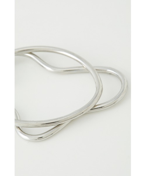 SLY（スライ）の「ABSTRACT HOOP P/EARRING（ピアス（両耳用）・レディース・シルバー/ゴールド・FREE）」の5枚目の写真