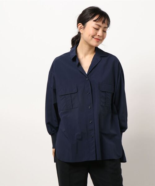 FELLINI（フェリーニ）の「シャツ（シャツ/ブラウス・レディース・ベージュ/ホワイト/ネイビー・M）」の3枚目の写真