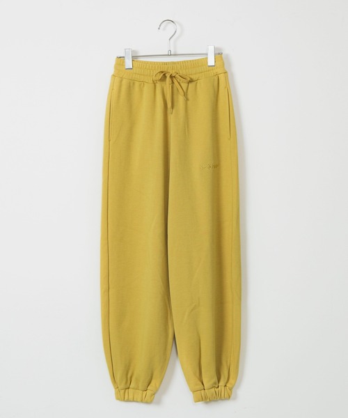 WEGO（ウィゴー）の「WEGO/刺繍イージーJOGパンツ（スウェットパンツ・レディース・ホワイト/ブラック/イエロー/アニマル・FREE）」の6枚目の写真