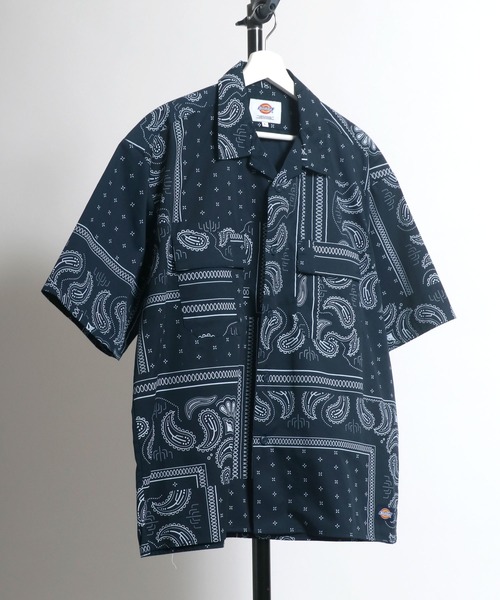 Dickies（ディッキーズ）の「Dickies（ディッキーズ）ビッグシルエット オープンカラーワークシャツ（シャツ/ブラウス・メンズ・ブルー系その他/ブルー系その他2/ライトグレー/ブラック/ベージュ/レオパード/ピンク/ネイビー/リアルツリーカモ/グリーン・XL/M/L）」の7枚目の写真