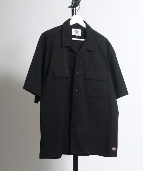Dickies（ディッキーズ）の「Dickies（ディッキーズ）ビッグシルエット オープンカラーワークシャツ（シャツ/ブラウス・メンズ・ブルー系その他/ブルー系その他2/ライトグレー/ブラック/ベージュ/レオパード/ピンク/ネイビー/リアルツリーカモ/グリーン・XL/M/L）」の2枚目の写真