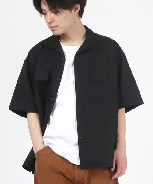 Dickies（ディッキーズ）の「Dickies（ディッキーズ）ビッグシルエット オープンカラーワークシャツ（シャツ/ブラウス・メンズ・ブルー系その他/ブルー系その他2/ライトグレー/ブラック/ベージュ/レオパード/ピンク/ネイビー/リアルツリーカモ/グリーン・XL/M/L）」の20枚目の写真