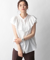 ケア楽フリルブラウス/943430