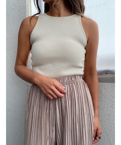 LiSeek（リシーク）の「【LiSeeK】アメスリニットＴＯＰ（ニット/セーター・レディース・ベージュ/ブラック/ホワイト/ブラウン/イエロー・FREE）」の4枚目の写真