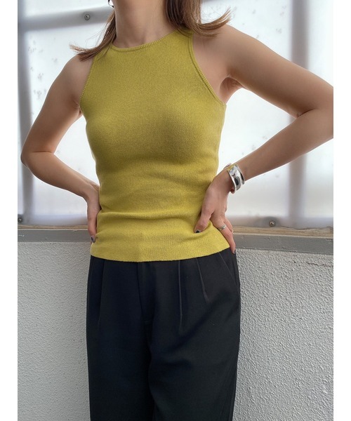 LiSeek（リシーク）の「【LiSeeK】アメスリニットＴＯＰ（ニット/セーター・レディース・ベージュ/ブラック/ホワイト/ブラウン/イエロー・FREE）」の5枚目の写真