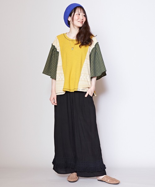 チャイハネ（チャイハネ）の「【チャイハネ】シャリンフリンジワイドパンツ（その他パンツ・レディース・ブラック/ブラウン/カーキ/ブルー/イエロー/パープル/オレンジ/レッド/ターコイズブルー/ベージュ/ホワイト/グリーン・FREE）」の17枚目の写真