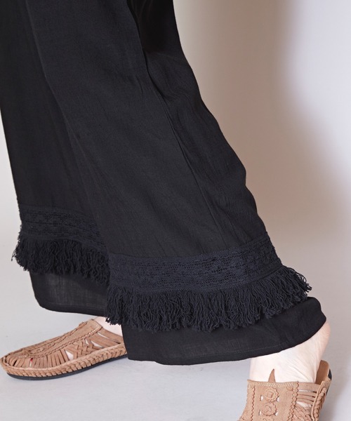 チャイハネ（チャイハネ）の「【チャイハネ】シャリンフリンジワイドパンツ（その他パンツ・レディース・ブラック/ブラウン/カーキ/ブルー/イエロー/パープル/オレンジ/レッド/ターコイズブルー/ベージュ/ホワイト/グリーン・FREE）」の21枚目の写真