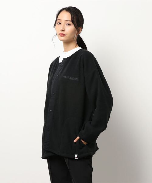 FRUIT OF THE LOOM(フルーツオブザルーム)の「胸刺繍リサイクルフリースブルゾン(ブルゾン・レディース・ブラック/ブラウン・XL/M/L)」の11枚目の写真