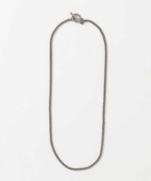 NANO universe（ナノユニバース）の「ブラスチェーンネックレス（ネックレス・メンズ・シルバー/ブラック・FREE）」の2枚目の写真