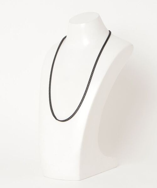 NANO universe（ナノユニバース）の「ブラスチェーンネックレス（ネックレス・メンズ・シルバー/ブラック・FREE）」の3枚目の写真