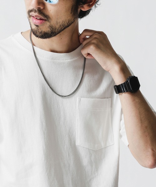 NANO universe（ナノユニバース）の「ブラスチェーンネックレス（ネックレス・メンズ・シルバー/ブラック・FREE）」の5枚目の写真