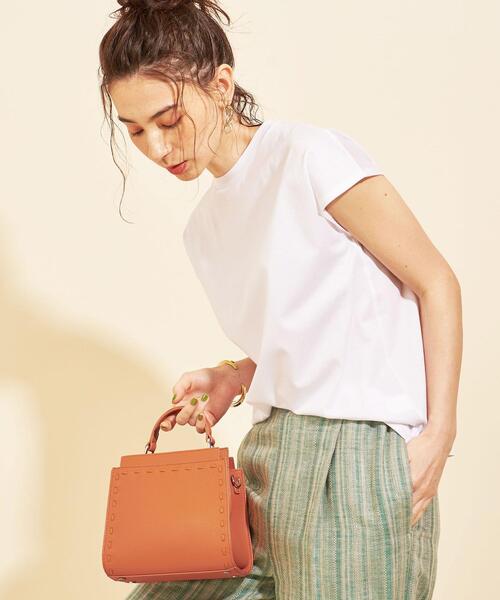 BEAUTY&YOUTH UNITED ARROWS(ビューティーアンドユースユナイテッドアローズ)の「BY ラインハンドル ステッチショルダーバッグ -2WAY- ∴(ショルダーバッグ・レディース・ブラック/オフホワイト/オレンジ/ピンク・FREE)」の6枚目の写真