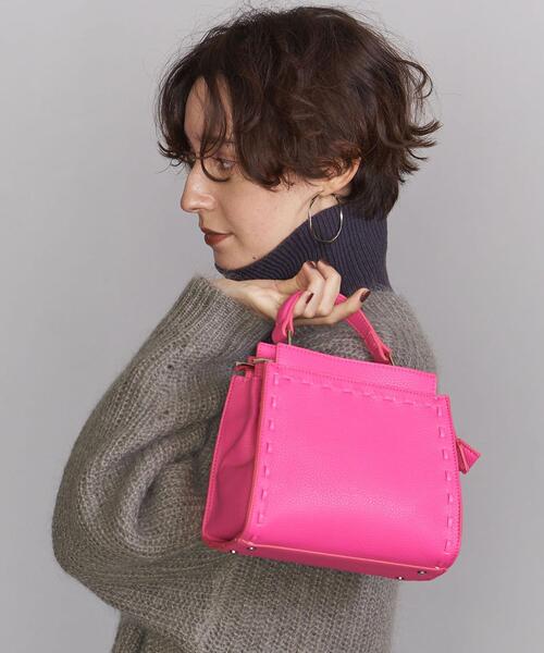 BEAUTY&YOUTH UNITED ARROWS(ビューティーアンドユースユナイテッドアローズ)の「BY ラインハンドル ステッチショルダーバッグ -2WAY- ∴(ショルダーバッグ・レディース・ブラック/オフホワイト/オレンジ/ピンク・FREE)」の9枚目の写真