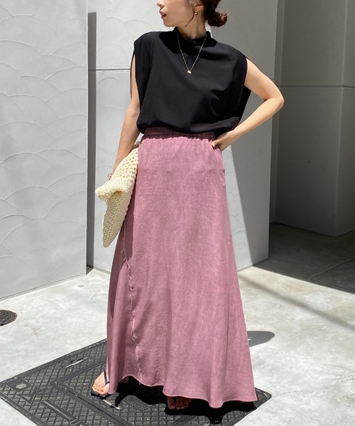 CAPRICIEUX LE'MAGE（カプリシューレマージュ）の「ムラ染めフレアスカート（スカート・レディース・ピンク/チャコールグレー/グリーン・FREE）」の17枚目の写真