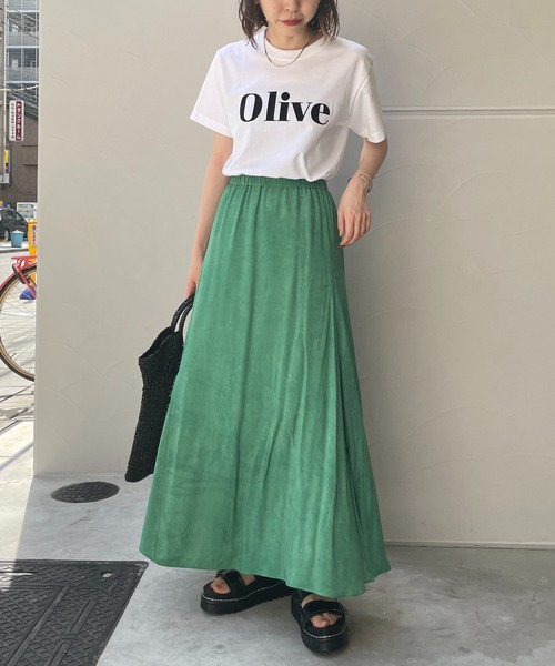 CAPRICIEUX LE'MAGE（カプリシューレマージュ）の「ムラ染めフレアスカート（スカート・レディース・ピンク/チャコールグレー/グリーン・FREE）」の22枚目の写真