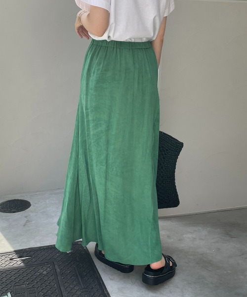 CAPRICIEUX LE'MAGE（カプリシューレマージュ）の「ムラ染めフレアスカート（スカート・レディース・ピンク/チャコールグレー/グリーン・FREE）」の19枚目の写真