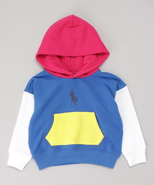 POLO RALPH LAUREN CHILDRENSWEAR(ポロ ラルフ ローレン チルドレンズウェア)の「カラーブロックド フリース フーディ(パーカー・キッズ・マルチ・4/6)」の2枚目の写真