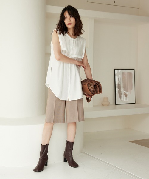 titivate（ティティベイト）の「ｽｸｴｱﾄｩﾍﾞｰｼｯｸｽﾄﾚｯﾁﾌﾞｰﾂ（ブーツ・レディース・キャメル/ダークブラウン/ブラック・S/M/L/LL）」の7枚目の写真