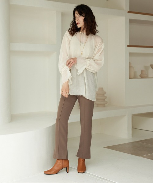 titivate（ティティベイト）の「ｽｸｴｱﾄｩﾍﾞｰｼｯｸｽﾄﾚｯﾁﾌﾞｰﾂ（ブーツ・レディース・キャメル/ダークブラウン/ブラック・S/M/L/LL）」の18枚目の写真