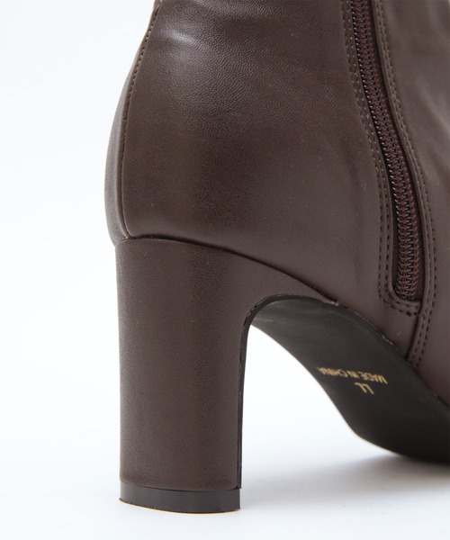 titivate（ティティベイト）の「ｽｸｴｱﾄｩﾍﾞｰｼｯｸｽﾄﾚｯﾁﾌﾞｰﾂ（ブーツ・レディース・キャメル/ダークブラウン/ブラック・S/M/L/LL）」の10枚目の写真