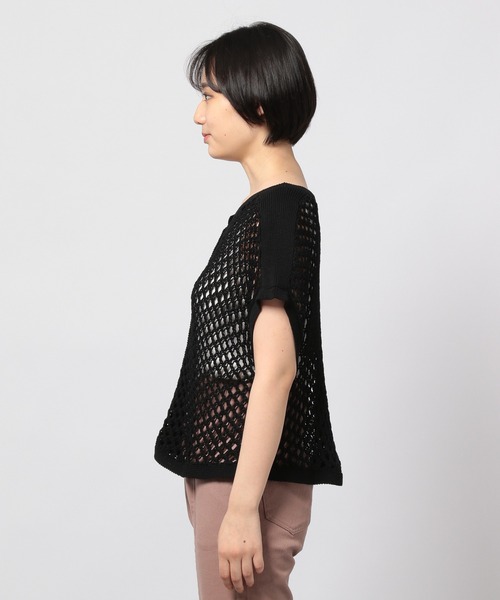 PAGEBOY（ページボーイ）の「2WAYメッシュショートカーディガン（カーディガン/ボレロ・レディース・ブラック/アイボリー・FREE）」の11枚目の写真