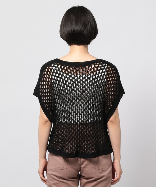 PAGEBOY（ページボーイ）の「2WAYメッシュショートカーディガン（カーディガン/ボレロ・レディース・ブラック/アイボリー・FREE）」の12枚目の写真