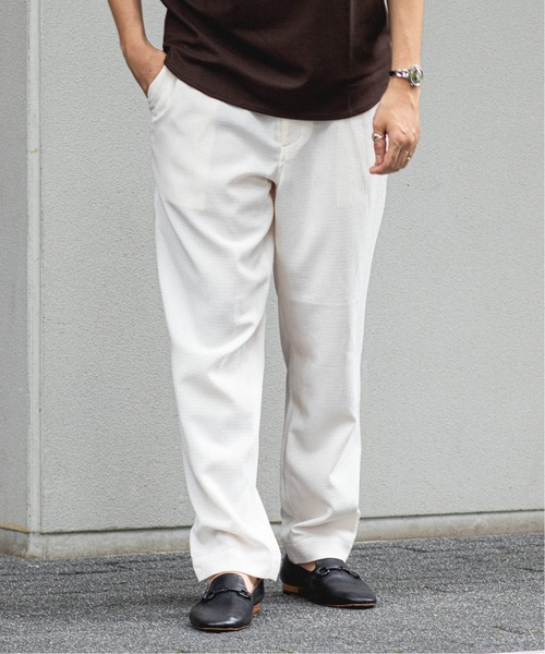 EDIFICE（エディフィス）の「リラックス スラブツイル イージーパンツ（その他パンツ・メンズ・ホワイト/ブラック/ネイビー/ブラウン/アイボリー・SMALL/MEDIUM/LARGE/X-LARGE）」の2枚目の写真