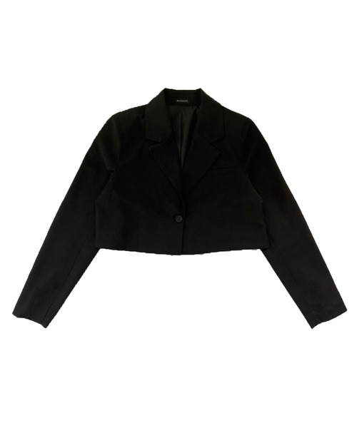 Avvenente（アベネンテ）の「【Avvenente】クロップドジャケット（テーラードジャケット・レディース・ブラック/グレー・M）」の11枚目の写真