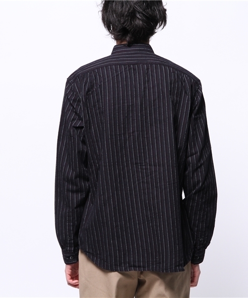 CIAOPANIC（チャオパニック）の「【Ciaopanic】レジメンスタンドシャツLS（シャツ/ブラウス・メンズ・グリーン/ネイビー・MEDIUM/LARGE）」の5枚目の写真