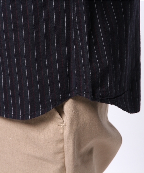 CIAOPANIC（チャオパニック）の「【Ciaopanic】レジメンスタンドシャツLS（シャツ/ブラウス・メンズ・グリーン/ネイビー・MEDIUM/LARGE）」の8枚目の写真