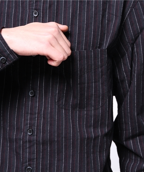 CIAOPANIC（チャオパニック）の「【Ciaopanic】レジメンスタンドシャツLS（シャツ/ブラウス・メンズ・グリーン/ネイビー・MEDIUM/LARGE）」の9枚目の写真