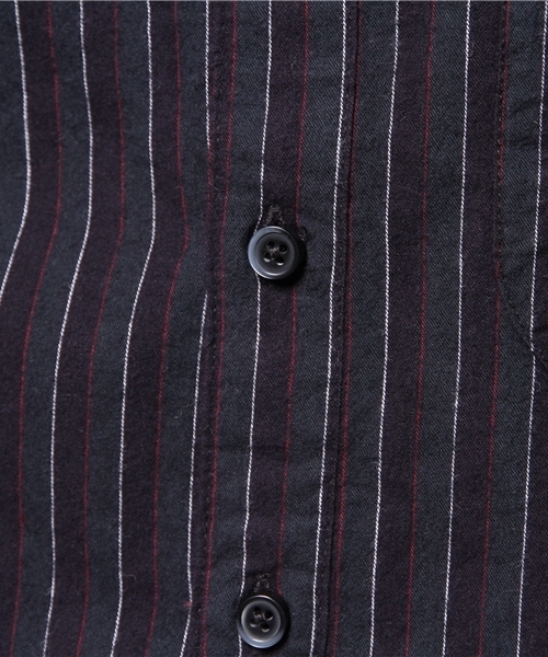 CIAOPANIC（チャオパニック）の「【Ciaopanic】レジメンスタンドシャツLS（シャツ/ブラウス・メンズ・グリーン/ネイビー・MEDIUM/LARGE）」の10枚目の写真