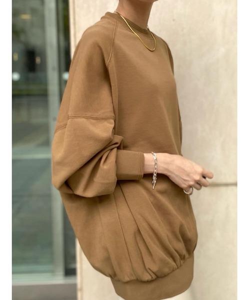 RIVE DROITE（リヴドロワ）の「ハイツイストオーバーカットソー（Tシャツ/カットソー・レディース・ブラウン/ブラック/オフホワイト・FREE）」の5枚目の写真