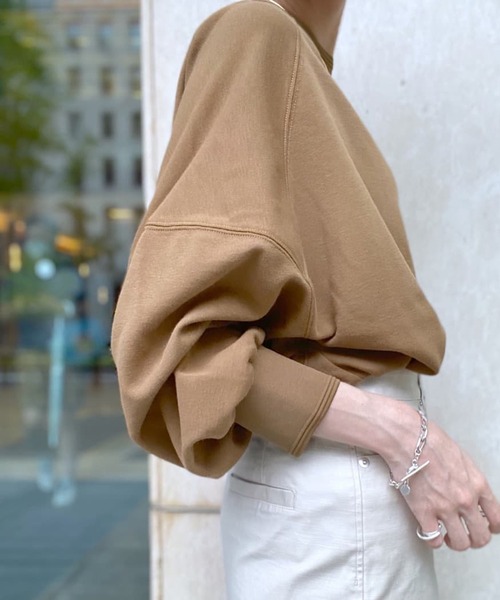 RIVE DROITE（リヴドロワ）の「ハイツイストオーバーカットソー（Tシャツ/カットソー・レディース・ブラウン/ブラック/オフホワイト・FREE）」の6枚目の写真