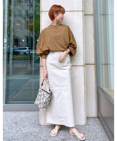 RIVE DROITE（リヴドロワ）の「ハイツイストオーバーカットソー（Tシャツ/カットソー・レディース・ブラウン/ブラック/オフホワイト・FREE）」の8枚目の写真