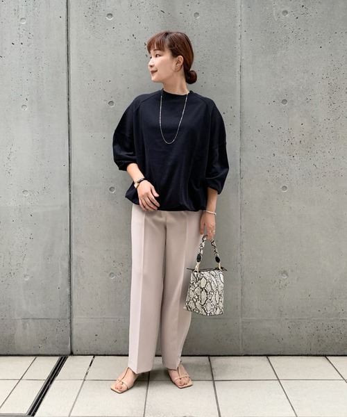 RIVE DROITE（リヴドロワ）の「ハイツイストオーバーカットソー（Tシャツ/カットソー・レディース・ブラウン/ブラック/オフホワイト・FREE）」の9枚目の写真