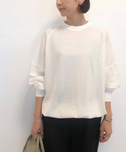 RIVE DROITE（リヴドロワ）の「ハイツイストオーバーカットソー（Tシャツ/カットソー・レディース・ブラウン/ブラック/オフホワイト・FREE）」の10枚目の写真