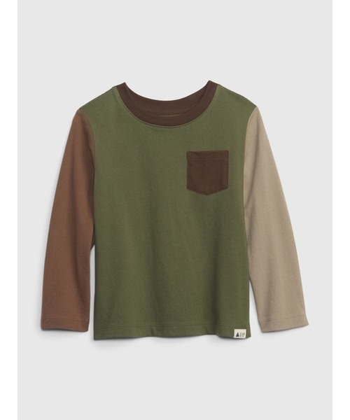 GAP（ギャップ）の「オーガニックコットン ミックス＆マッチ Tシャツ (幼児)（Tシャツ/カットソー・キッズ・ブルー/モスグリーン/ネイビー/ホワイト/ライトグレー/ブルー系その他/ベージュ/ブルー系その他2/イエロー・2 YRS/5 YRS/18-24M/3 YRS/12-18 M/4 YRS/12-18M）」の3枚目の写真